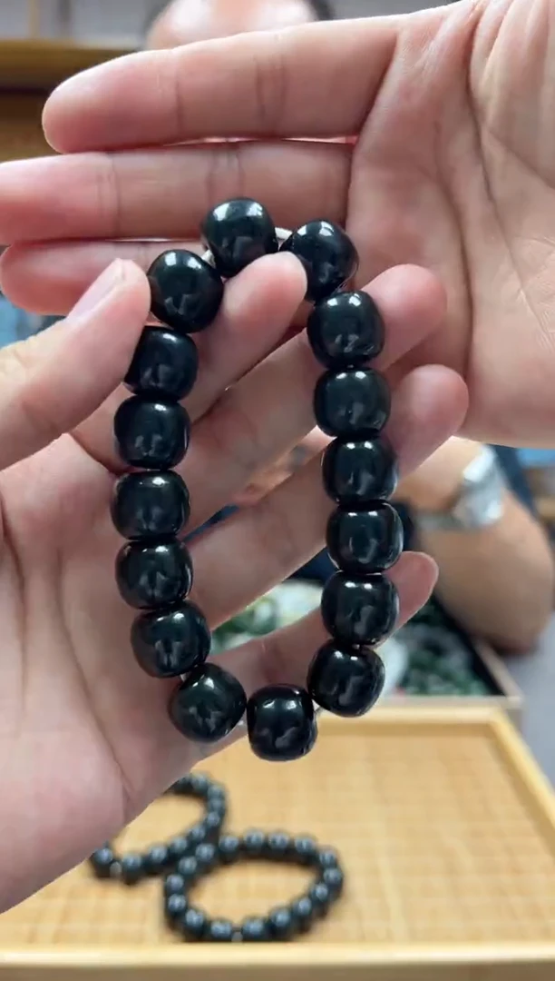 手链未镶嵌和田玉14黑青