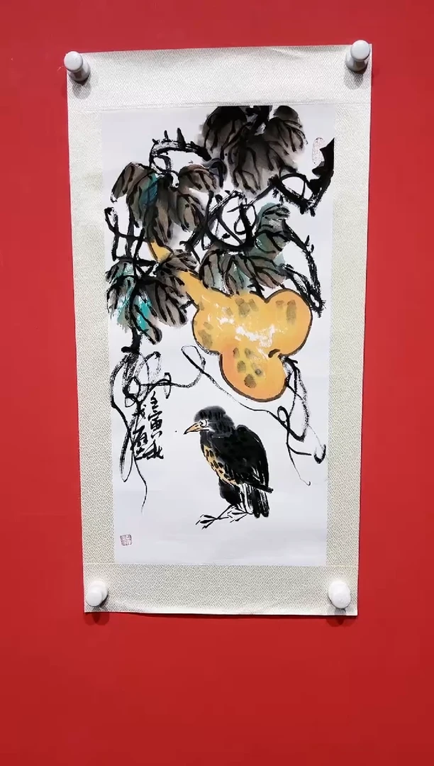 国画戈壁-2平尺-国画作品