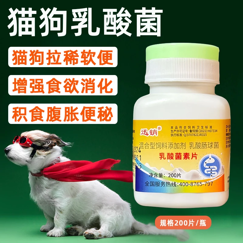 宠物乳酸菌素片犬猫调理肠胃积食胀气腹泻软便促进消化增强食欲