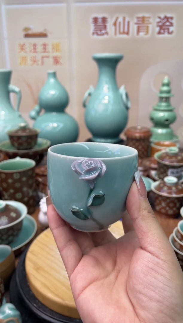 慧仙青瓷手工捏花  源头厂家特价福利
