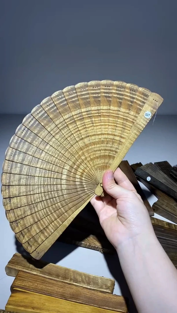 金丝楠18cm金丝楠木小叶桢楠扇527