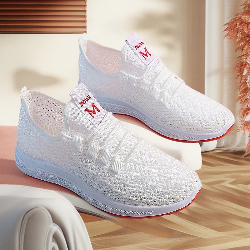 春夏秋镂空网鞋老北京女布鞋平底单鞋休闲网面运动鞋女软底妈妈鞋