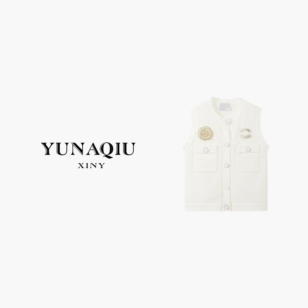 YUNAQIU 气质轻奢时尚休闲马甲背心-9283