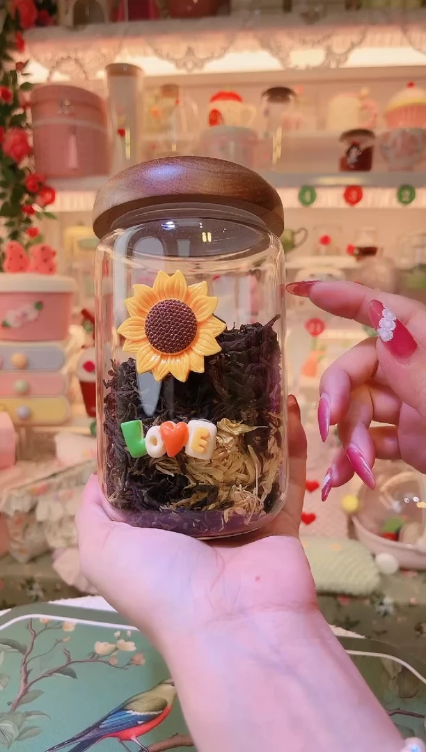 向日葵茶叶罐——手工制作品质好！