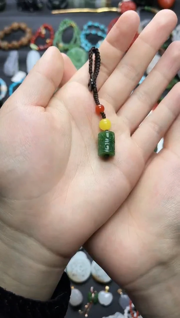 未镶嵌和田玉手机链路路通06