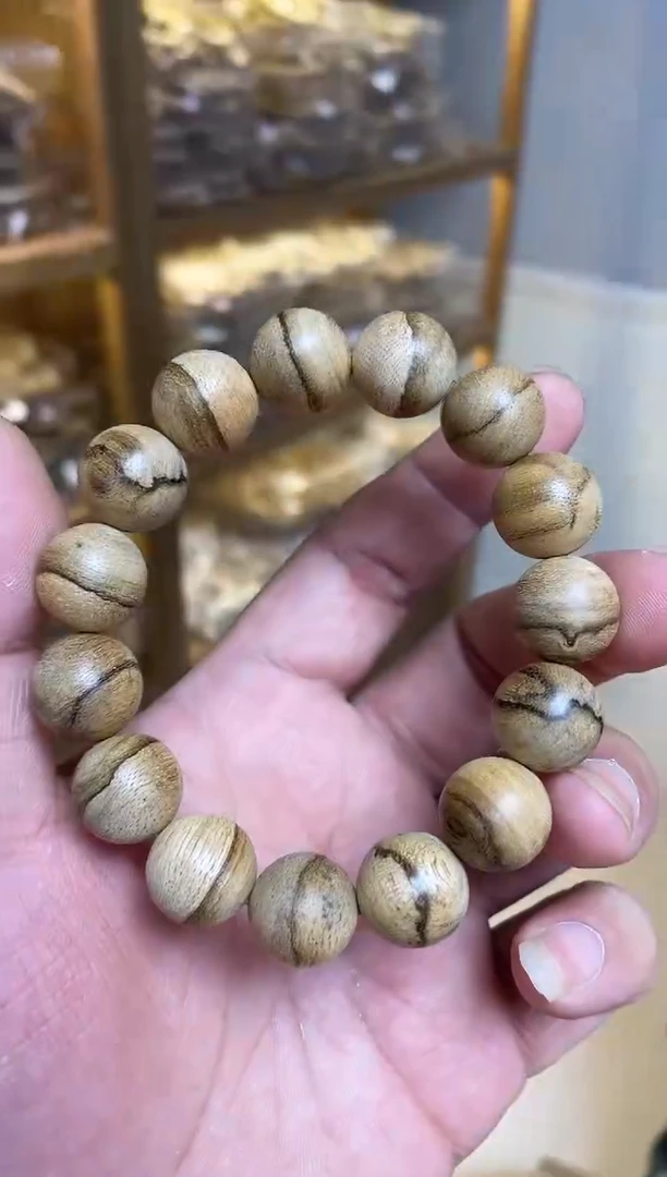 手串沉香达拉干圆珠单圈虎皮纹1.5多样性发其一