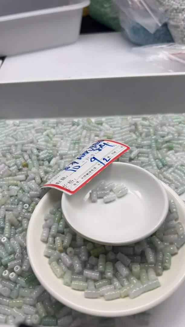 翡翠未镶嵌颈饰w2775翡翠有种水竹节8*4mm10颗