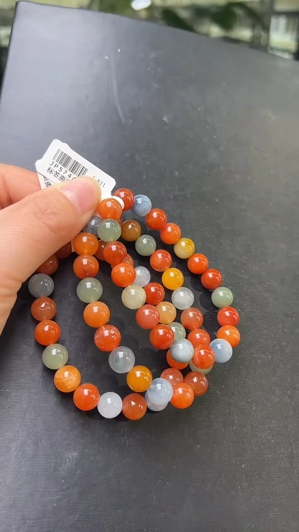 未镶嵌手串水晶彩兔毛手串9mm+ 多样性发一JP57446