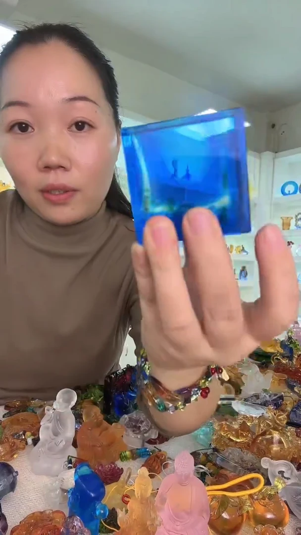 手工艺品琉璃蓝色