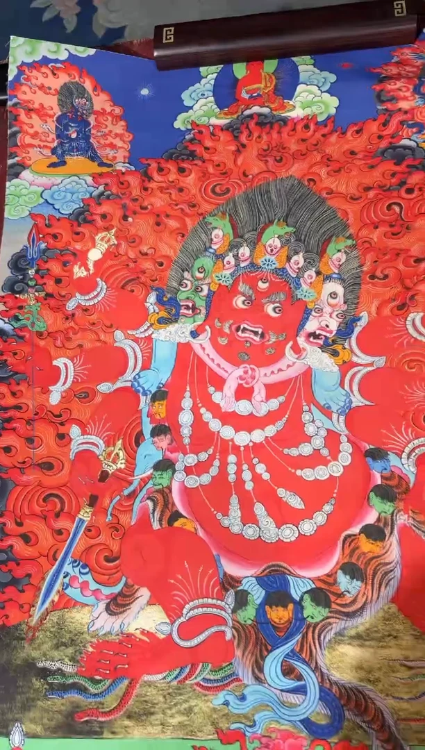 卷轴画龙妹的唐卡tk16