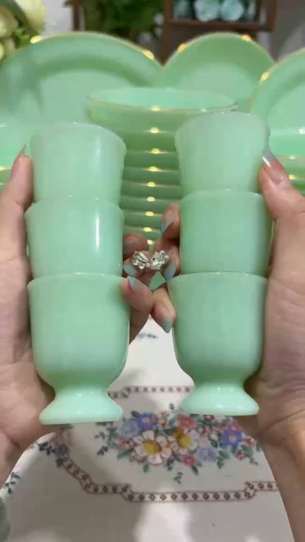 玉瓷酒杯6个  【贝美】