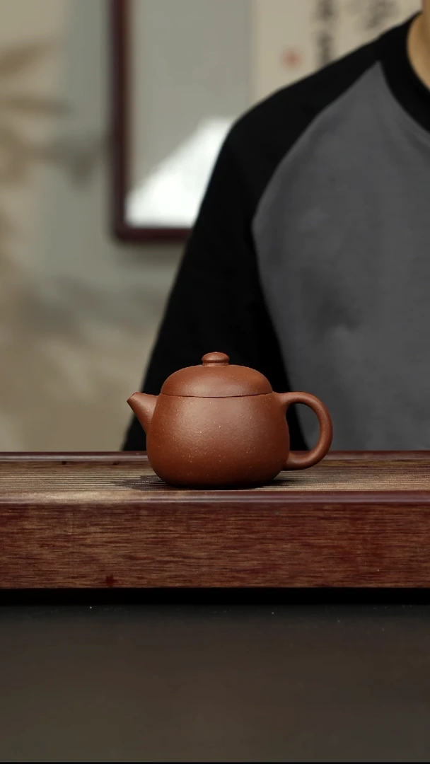 紫砂茶壶红降坡文旦