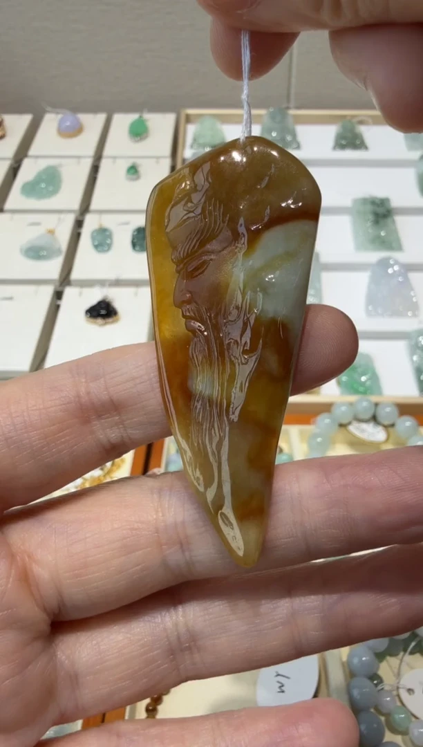 未镶嵌挂件翡翠A货翡翠多样性孤品国雕谢林工