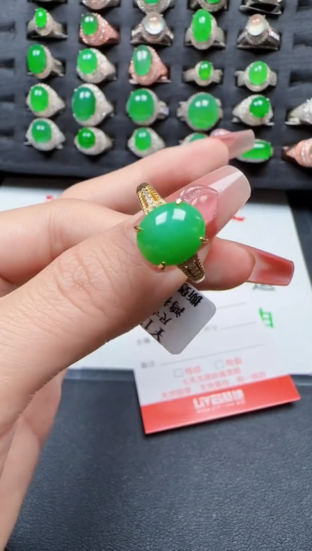 【闪购商品】翡翠戒指银S925镶嵌2117