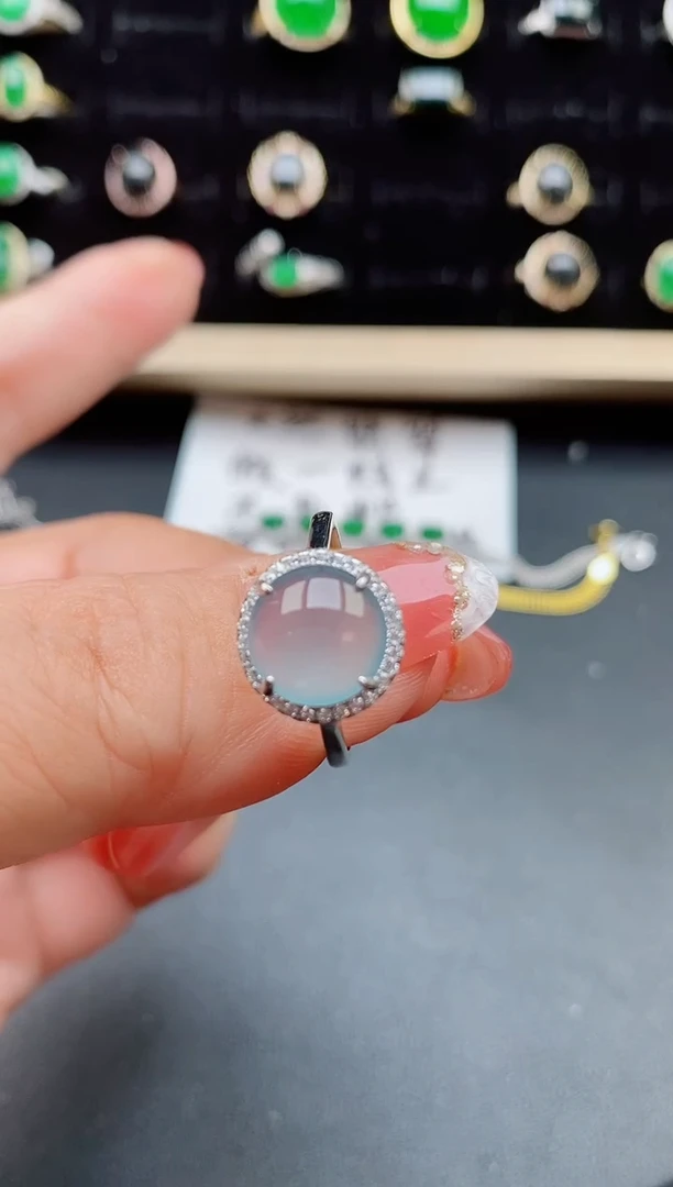 【闪购商品】翡翠戒指银S925镶嵌12112