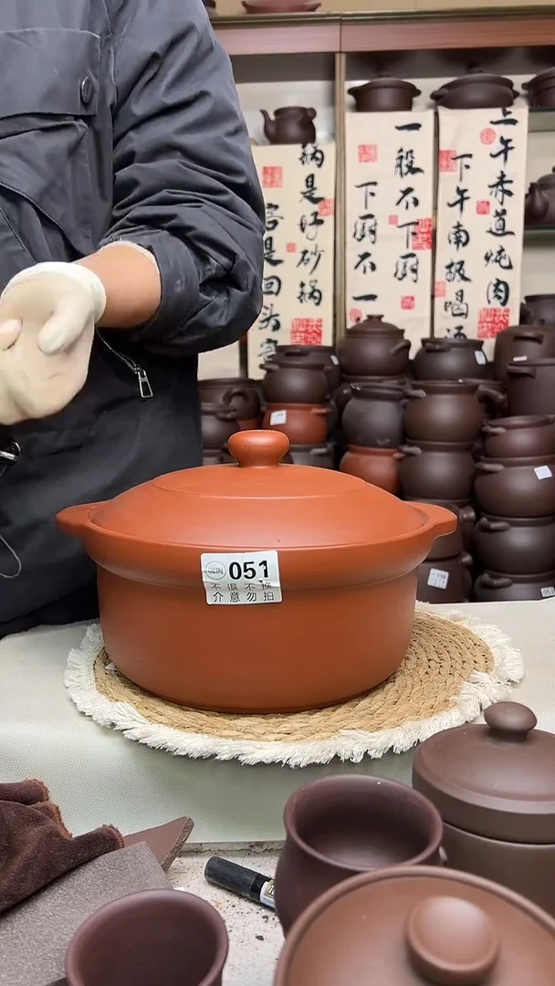 宜兴紫砂5升锅朱泥051