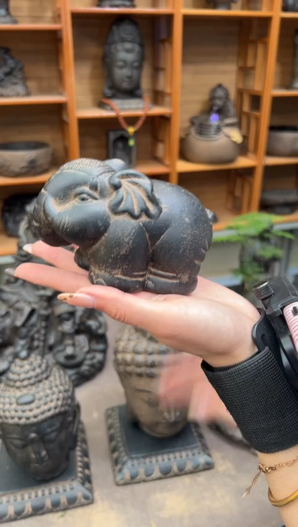 陶土【火山泥】小象摆件