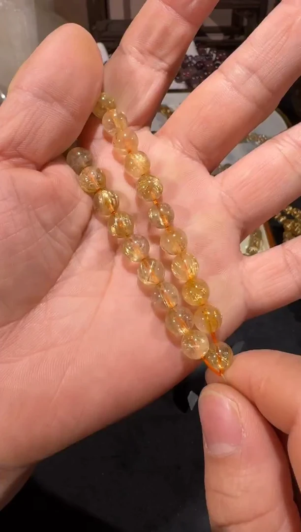 未镶嵌手串发晶SJ-642金发晶