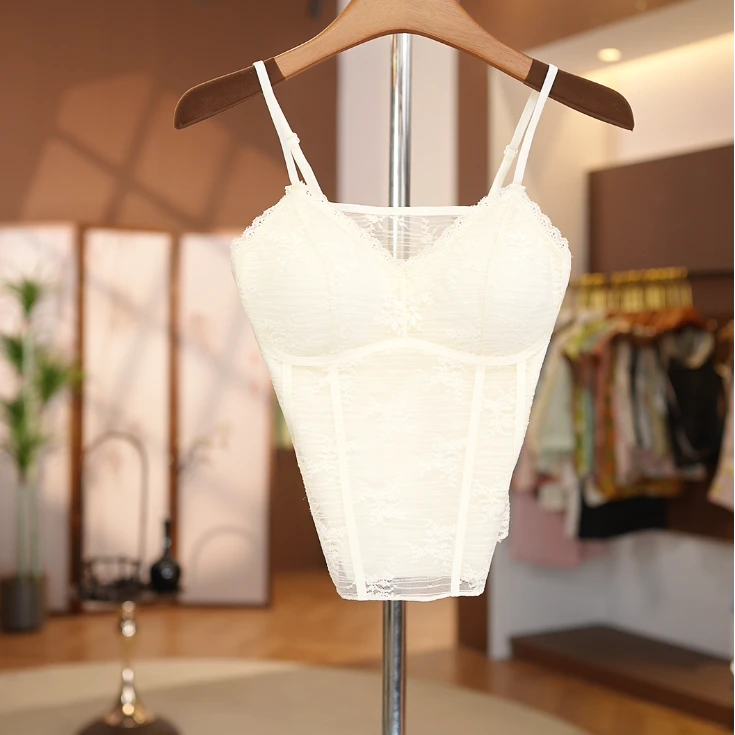 【雕栏玉砌】休闲修身透气百搭女款雕栏玉砌吊带背心内衣