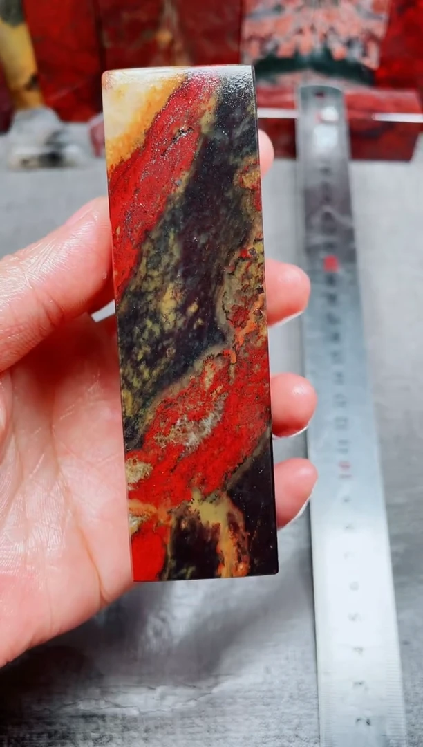 桂林鸡血玉素章3.0左右42