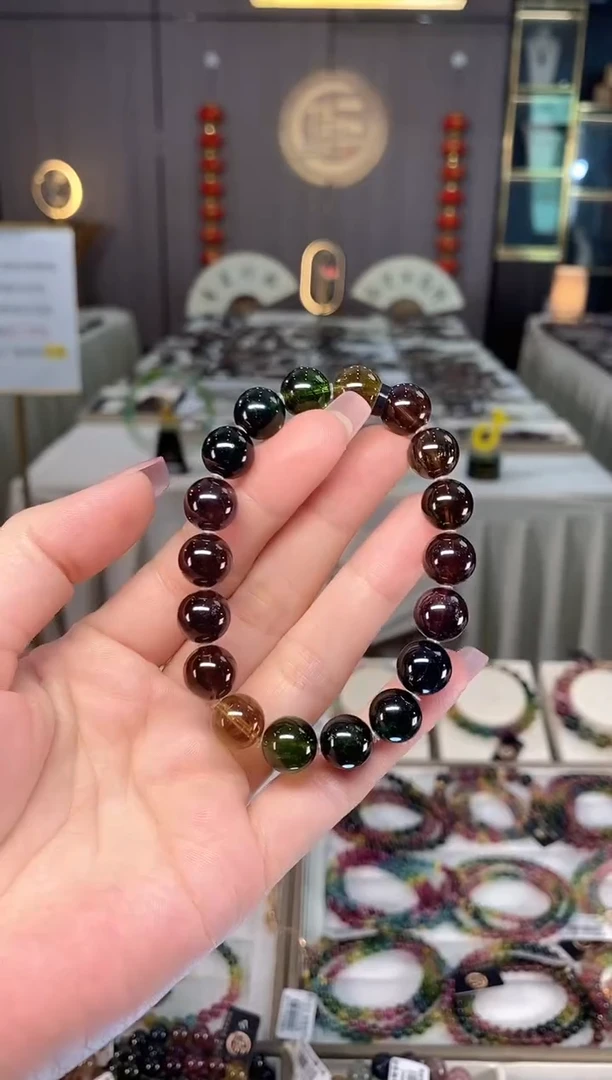 未镶嵌老矿碧玺单圈手串10mm+碧玺多样性发一条hon