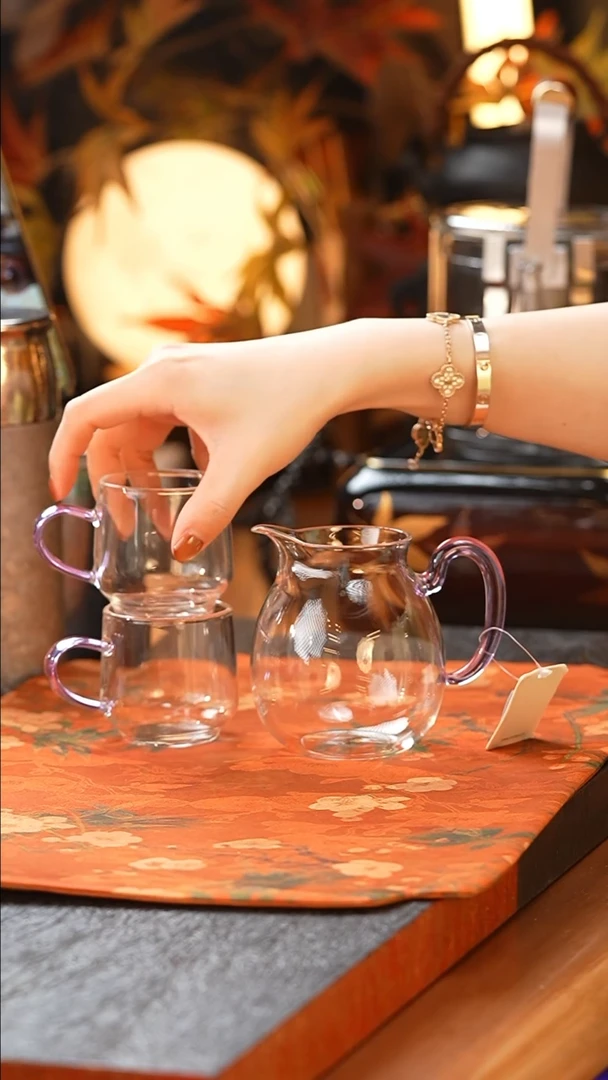 禾器清悦茶海浅紫+暗香疏影水月杯2入浅紫