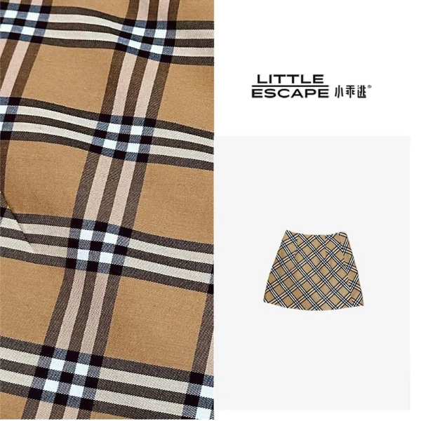 小乖逃格子半裙巴家半身裙百搭潮流时尚款T8030