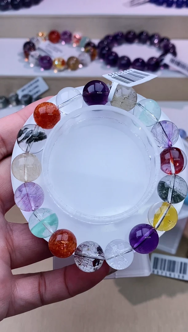 水晶手链未镶嵌多宝水晶12m+