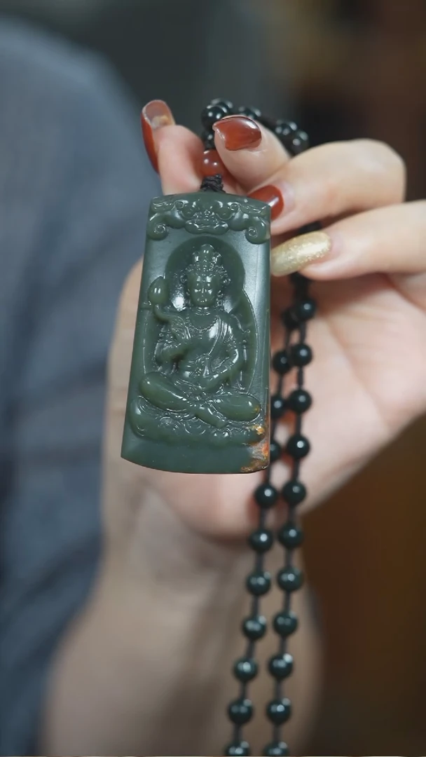 颈饰未镶嵌和田玉观音