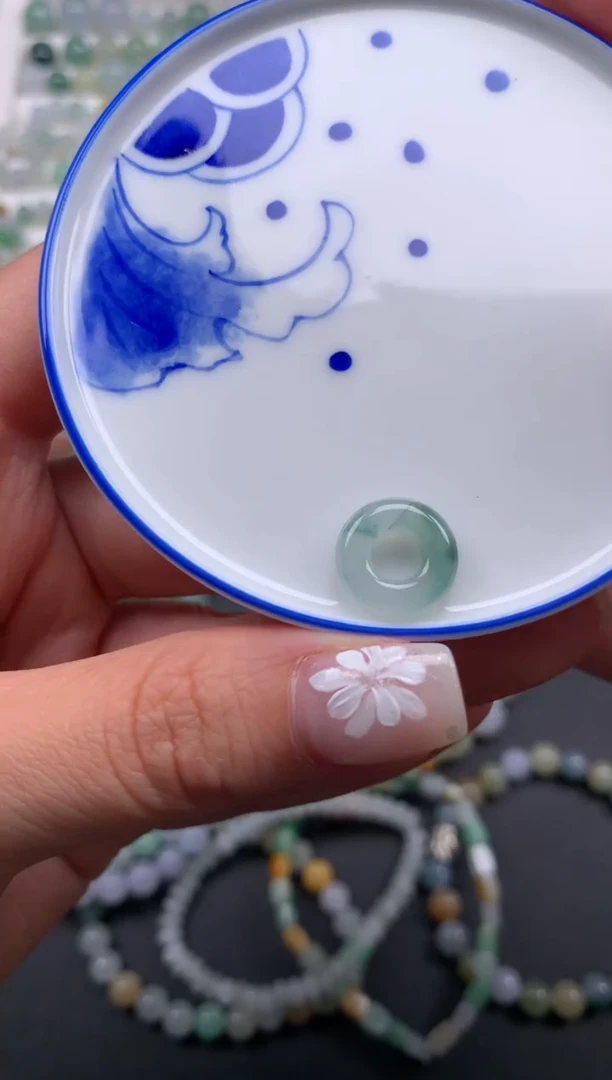 翡翠散珠天然翡翠D658