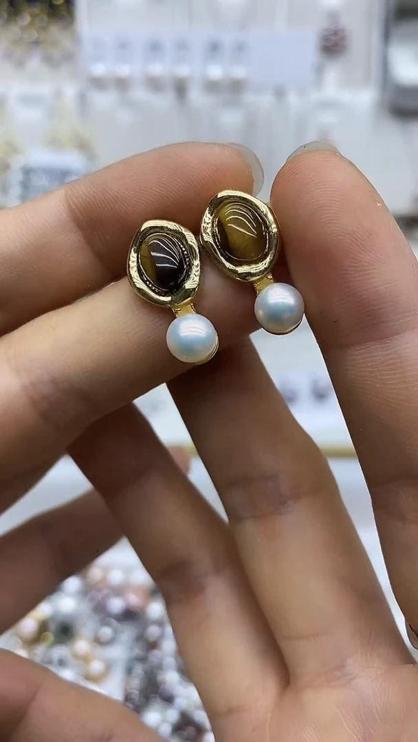 未镶嵌耳饰淡水珍珠耳钉多样性发其一