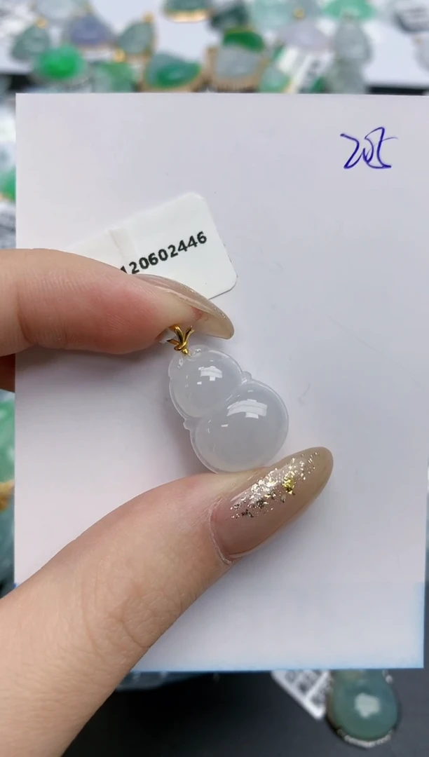 【闪购商品】翡翠颈饰18K金镶嵌天然缅甸翡翠A货