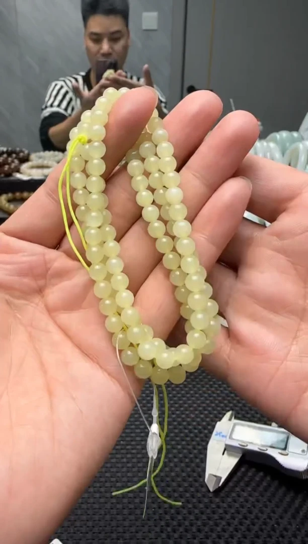 项链未镶嵌和田玉若羌黄口项链卡6*108