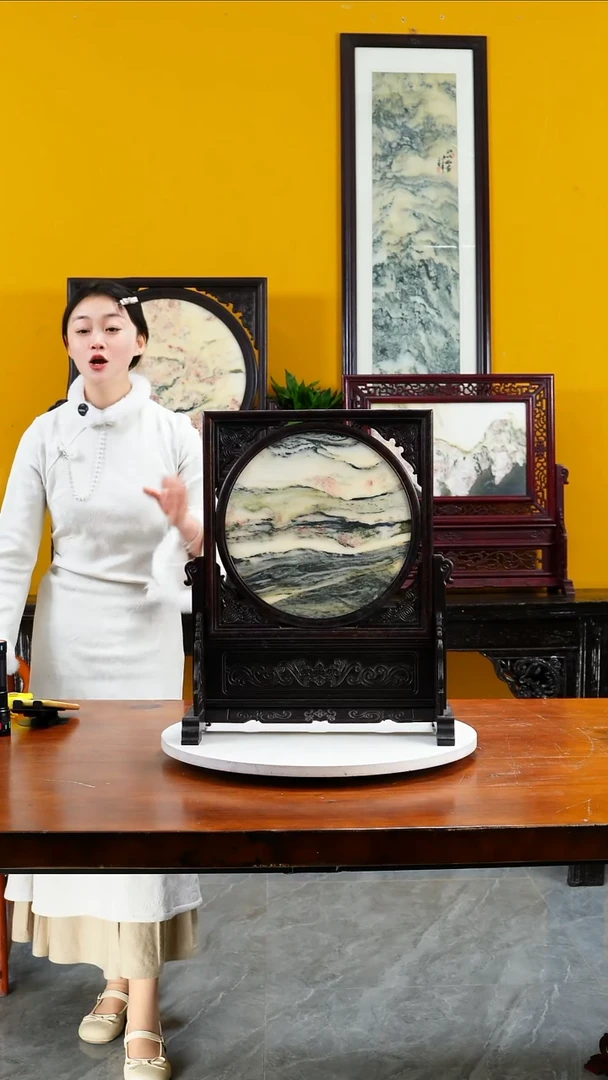 石材天然大理石画摆件