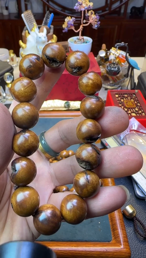 【闪购商品】枣木手串/手链雷击枣木单圈15mm雷痕