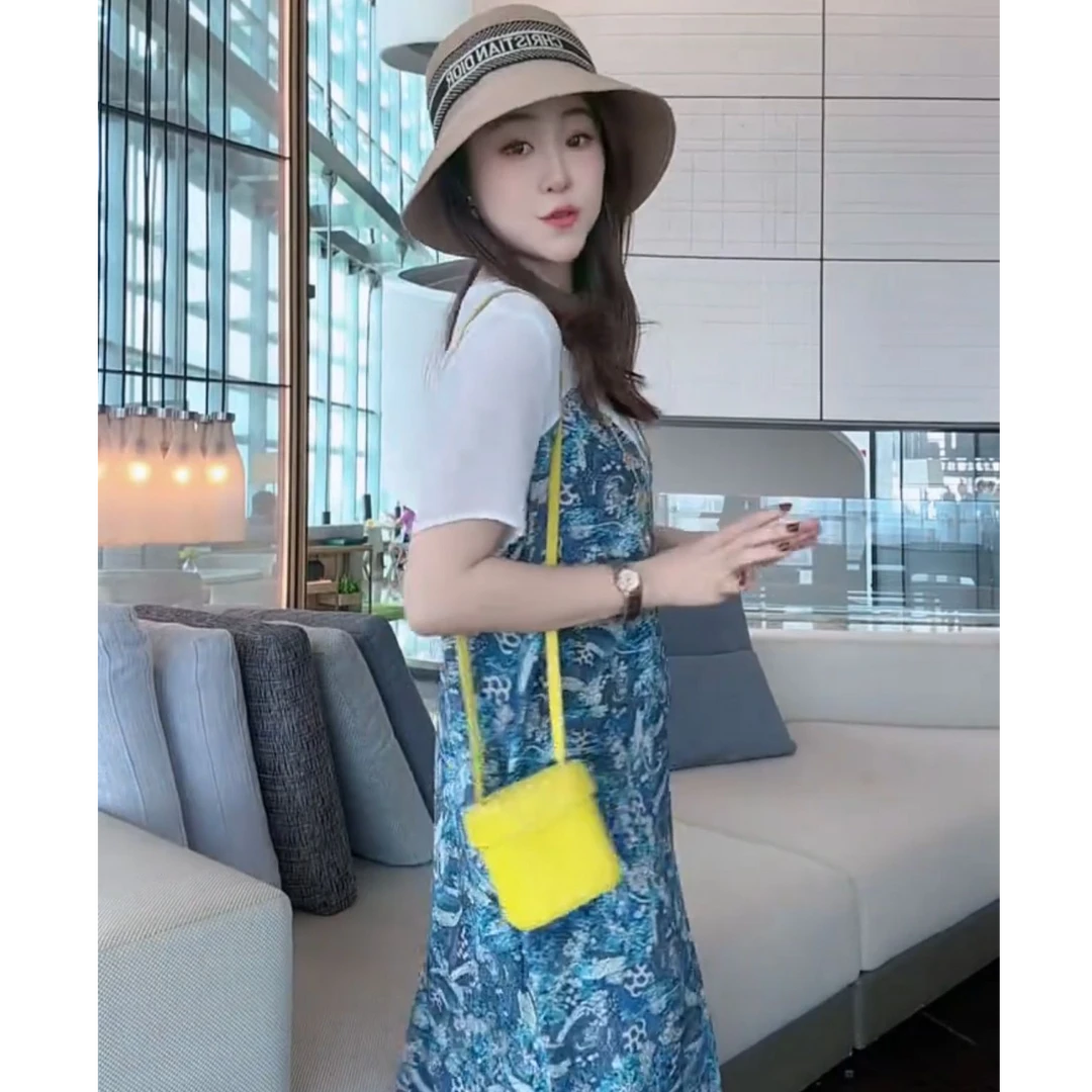 【丝芙玉禄】(S173)100真丝假两件减龄时尚夏季桑蚕丝女装连衣裙