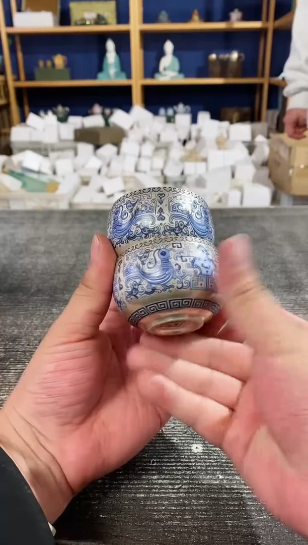 【闪购商品】其他周鸿杰天命玄鸟鎏银杯两只装