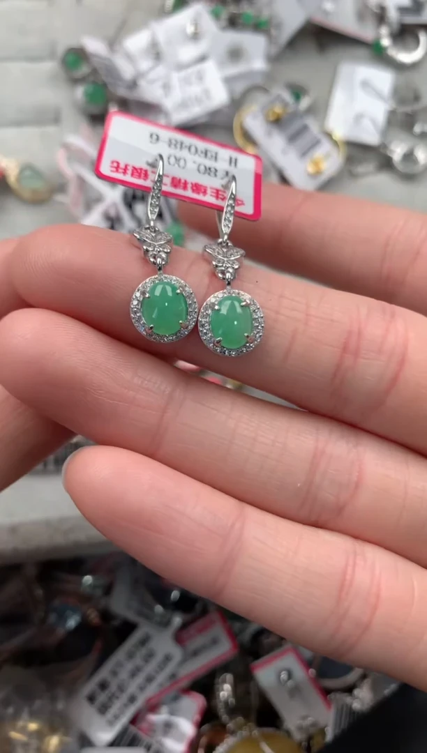 银S925镶嵌戒指翡翠888   5