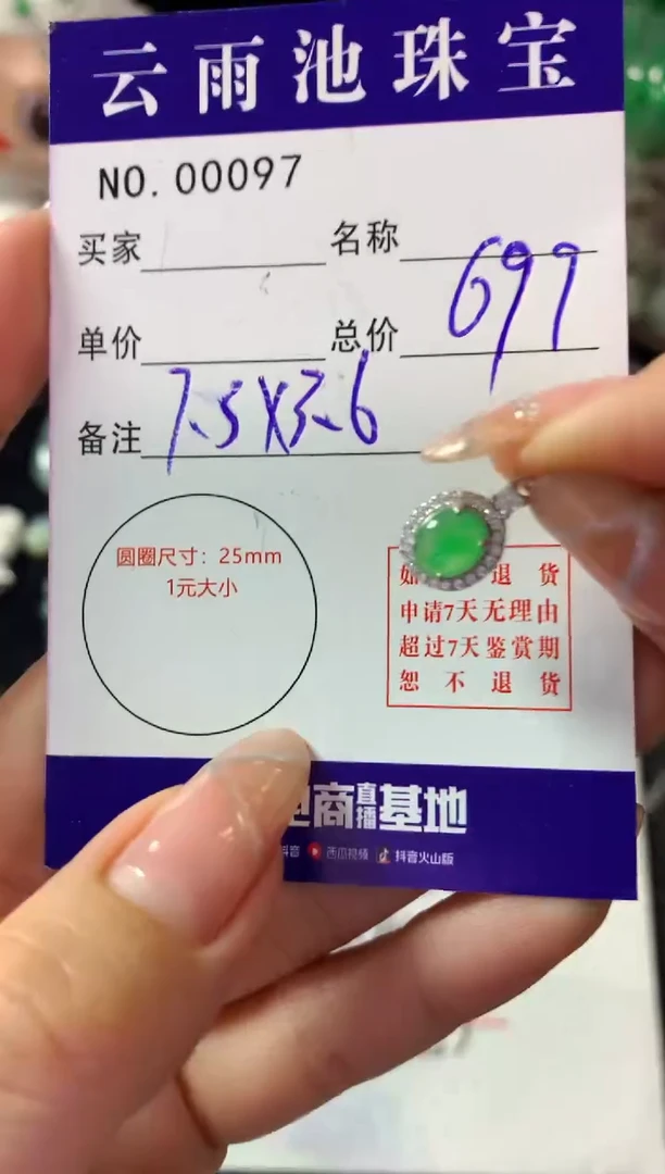 颈饰银S925镶嵌翡翠翡翠