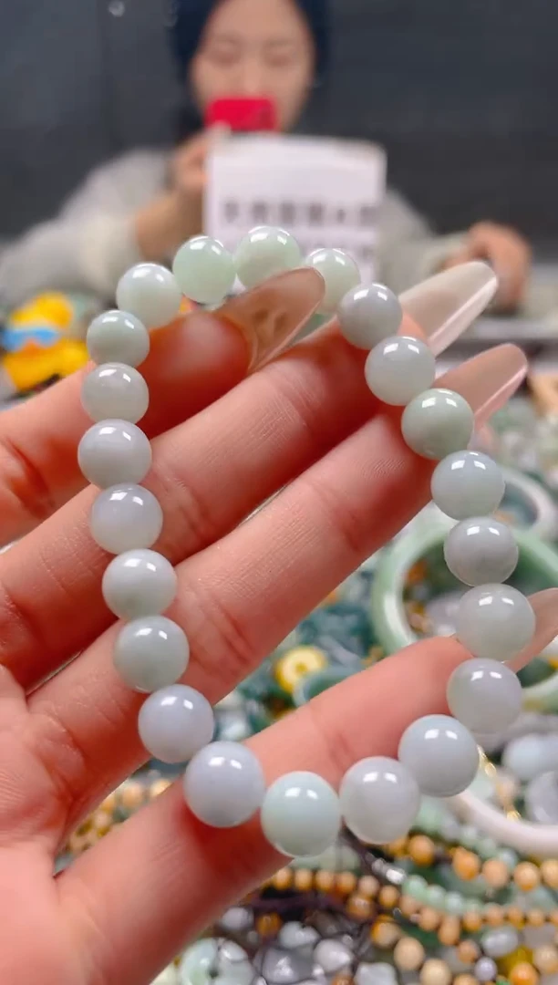 【闪购商品】翡翠颈饰未镶嵌8-9MM/G/翡翠A货一图一物