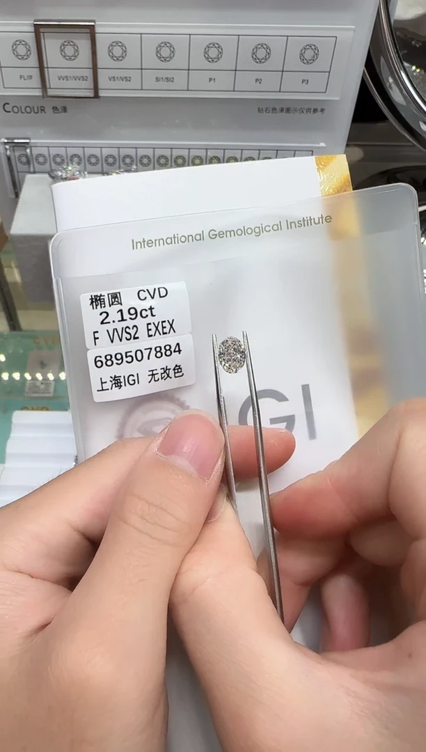 实验室培育钻石裸石未镶嵌@ 2.19ct 先鉴赏，再定制！