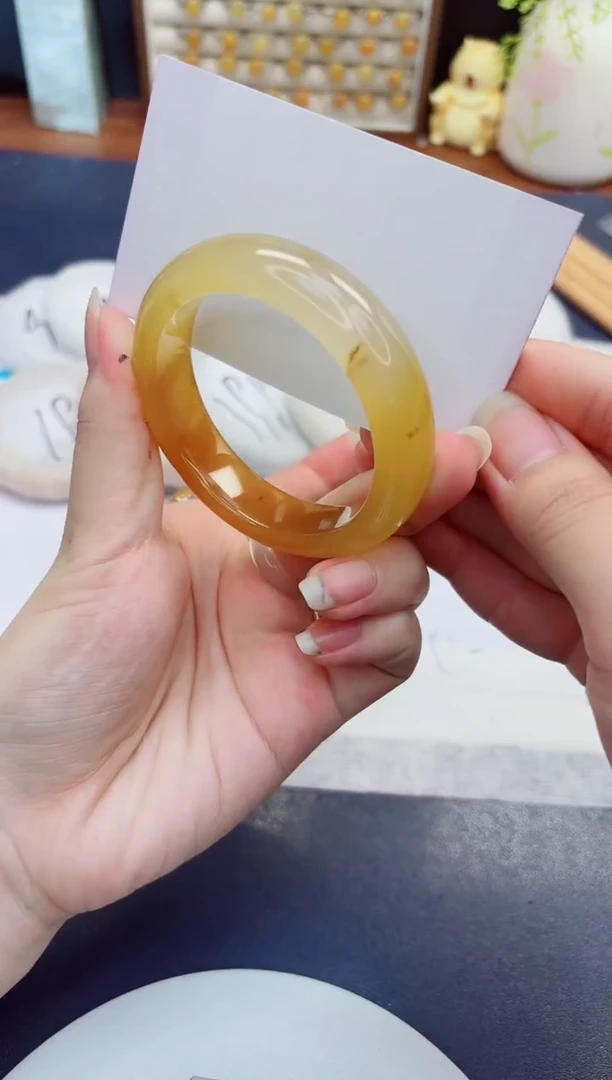 未镶嵌手镯石英质玉197-财气镯-圈口54