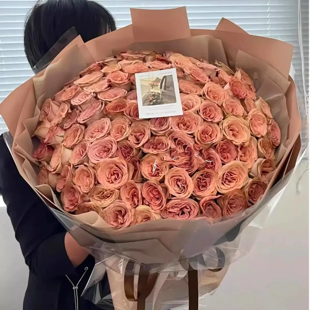 七夕热卖【卡布奇诺】卡布奇诺花语玫瑰花束送男友教师节同城配送