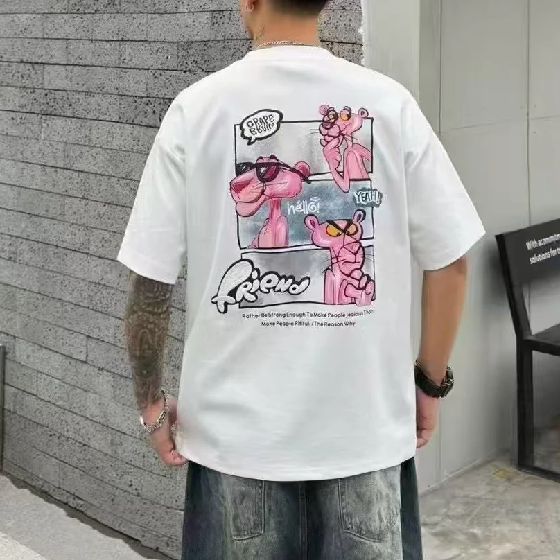 LZ5767顽皮豹休闲潮流圆领短袖