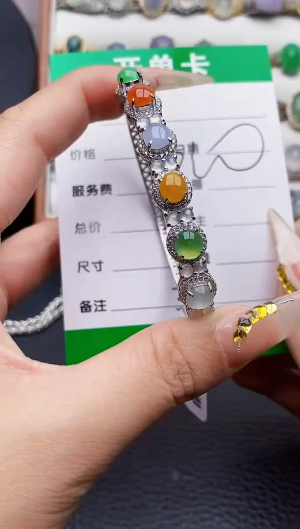 银S925镶嵌戒指翡翠3921