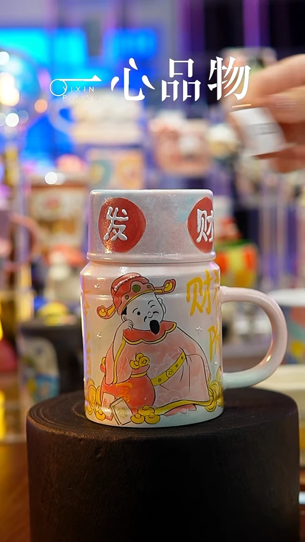 杯子瓷Y003景德镇手工手绘杯子摆件
