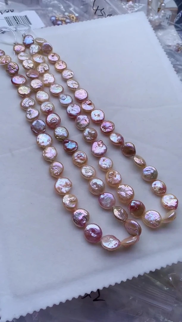 未镶嵌淡水珍珠裸珠无扣头多样性发其一，非无暇