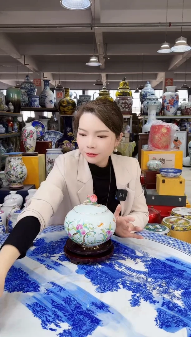 摆件大号寿桃景德镇陶瓷