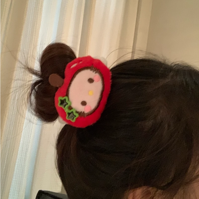 元气满满小苹果可爱发圈发绳发饰甜美风ins发圈日韩女秋冬百搭