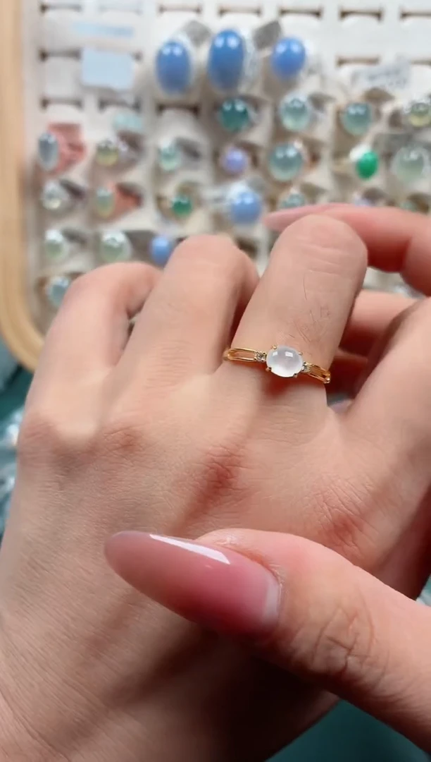 银S925镶嵌戒指翡翠.